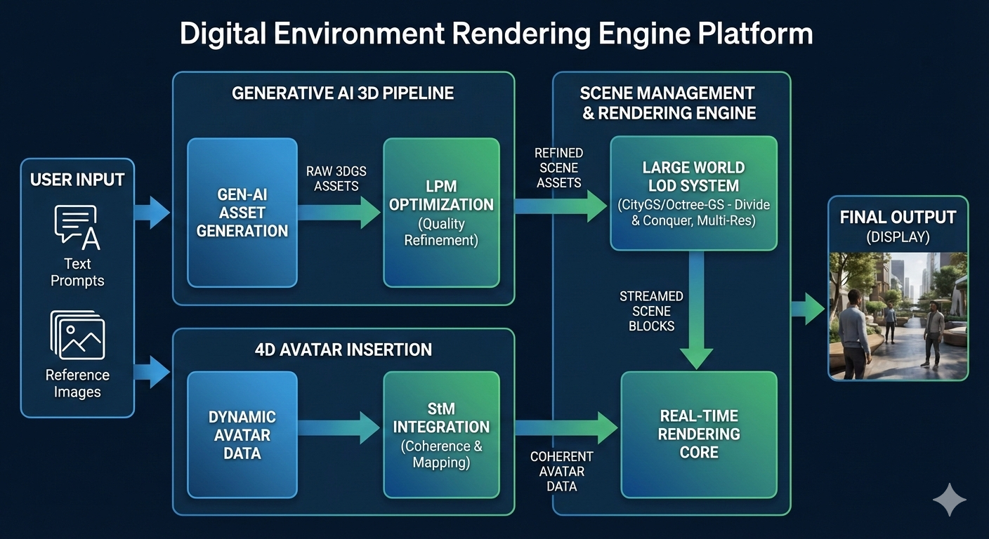 Digital Environment Rendering Engine Platform diagram